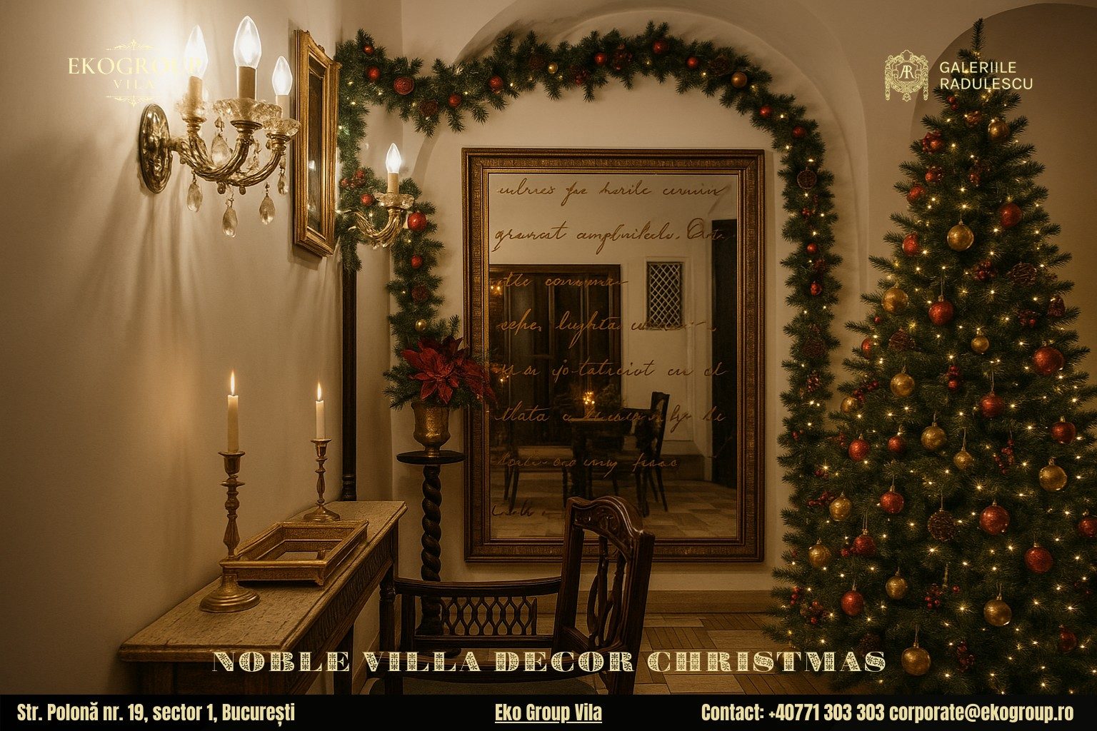 Decoratiuni de Craciun în stil interbelic: Eleganța nobiliară dezvăluită de Eko Group Vila 13 Decoratiuni de Craciun în stil interbelic: Eleganța nobiliară dezvăluită de Eko Group Vila